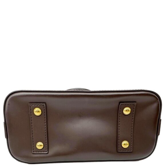 Louis Vuitton  Alma BB Damier Ebene Satchel Shoulder Bag Brown - Picture 9 of 10